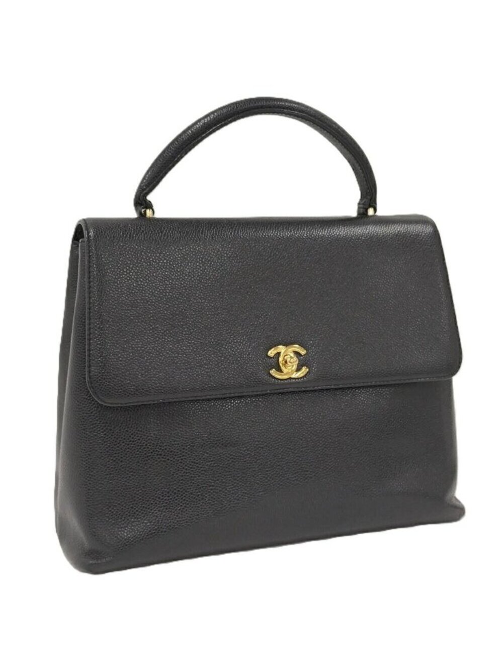 Chanel Handbag Caviar Leather Black
